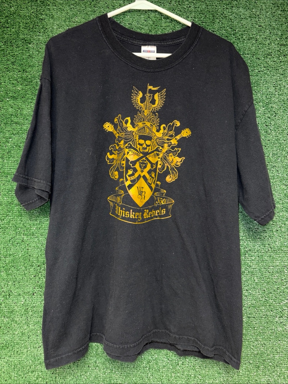 vintage Y2K Whiskey Rebels Black Shirt XL Jerzees tag.